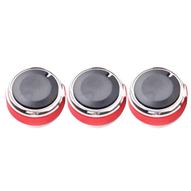 3pcs/set Aluminum Air Conditioning Knob AC Switch Knob Heater Climate Control Buttons Fit for  Car Accessories