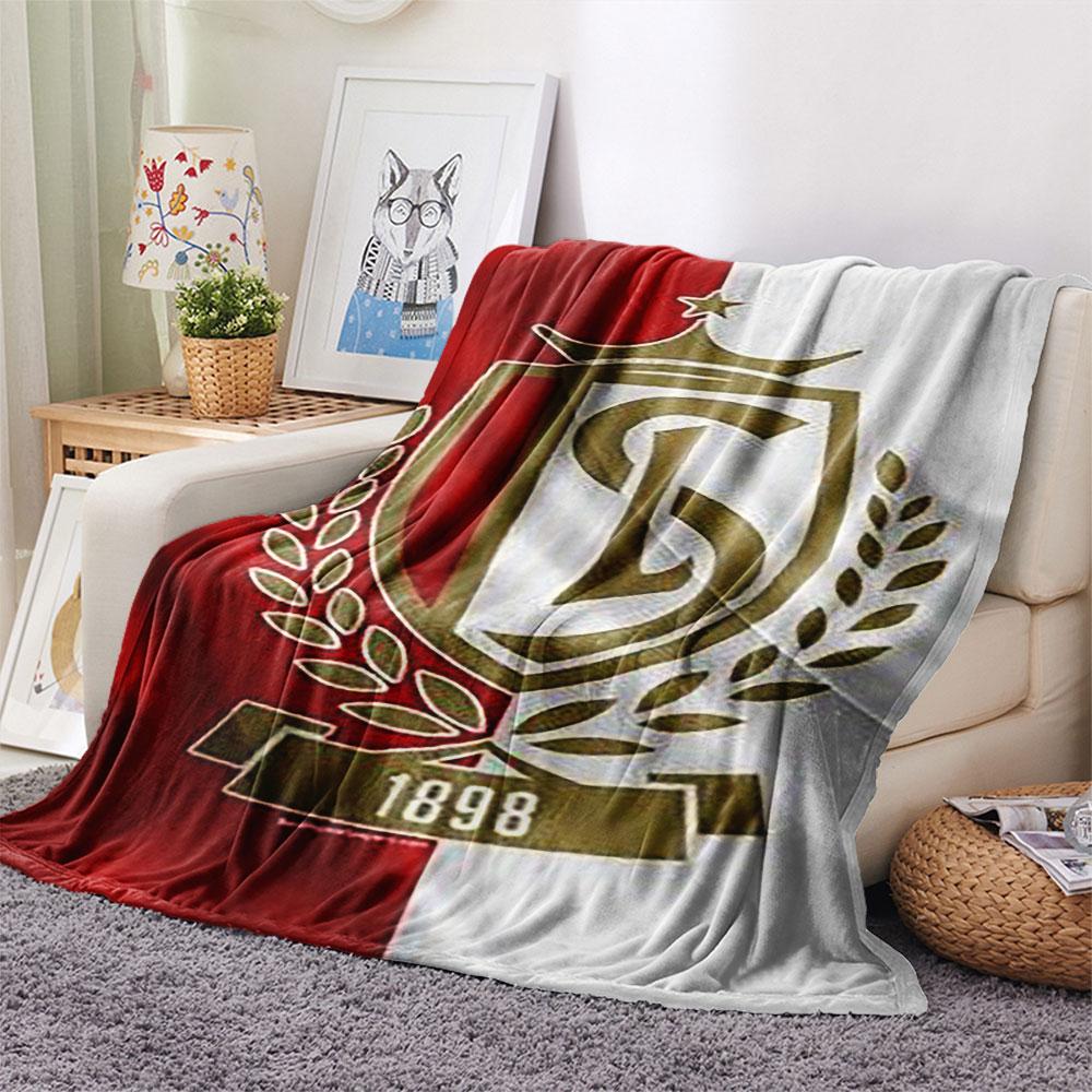 1PC Standard Liege Patterned Flannel Blanket Suitable For All Seasons for Home Decor Warmth and Comfort Gifts Holiday Present
