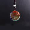 Orgonite Pendant Om Necklace Chakra Healing Energy Meditation Jewelry Handmade