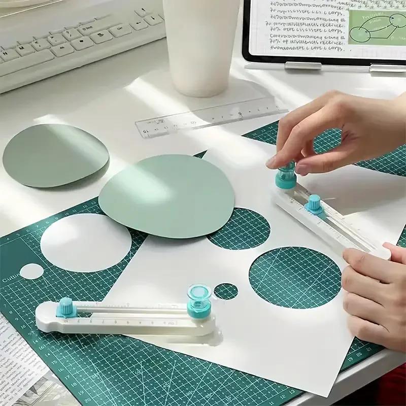 Регулируемый на 360° круговой резак Прецизионный инструмент для скрапбукинга Идеальные круглые вырезы из бумаги Идеально подходит для любителей рукоделия