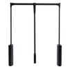 Pull Down Lifting Clothes Rod Retractable Damping Hanger Rail Dual Soft Close System For Wardrobe Walk-in Closet