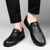 2024 Мужская повседневная обувь из натуральной кожи, роскошные брендовые повседневные мужские туфли без шнуровки, черные туфли для вождения