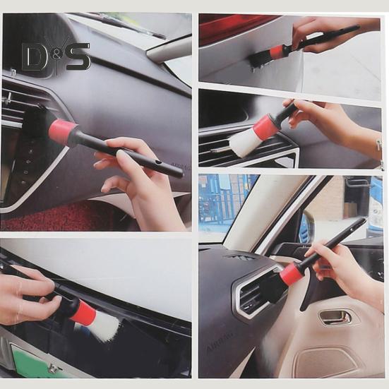 1 компл. щетка для деталей автомобиля, 5 размеров, мягкая щетина, длинная ручка, многофункциональный автомобиль, мотоцикл, универсальный инструмент для очистки зазоров, автокосмети...