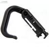 OEM/ODM 6#D Shaped Plastic 55mm Molle Snap Tactical Quick Link Spring Camping Hiking Bag Clip Full Black Key Chain Carabiner