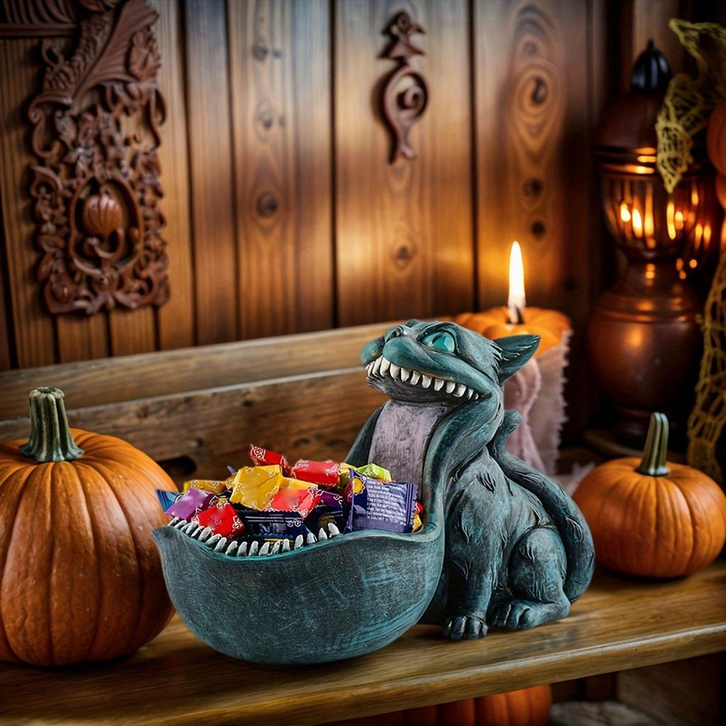 Cat Candy Bowl Statue Large Candy Dish For Desk Key Bowl For Entryway Table Indoor Planter Decorative Bowls For Home Big Mouth Cat Gifts