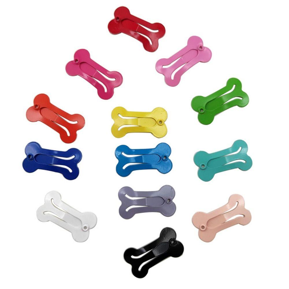 Bone Shape Candy Color Decorative Puppy Hairpin Dog Hair Accessories Cat Hair Clips Dog Hairpin