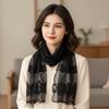 Fashion Ribbon Embroidery Lace Scarf Thin Korean Style Long Scarves Printed Neckerchief Flower Scarf Spring Summer