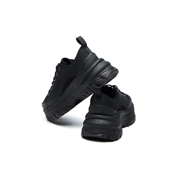 Fila Lava Canvas Спортивные Прочные Низкие Повседневные Кроссовки Женские кроссовки Черные F12W124155FBK