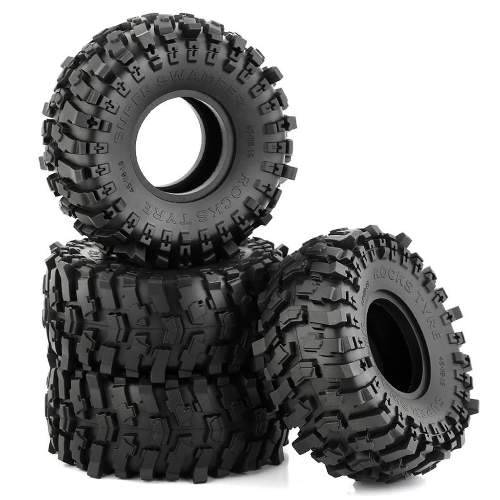 Гусеничные резиновые автомобильные шины с дистанционным управлением, 1,9 дюйма, 118*45 мм, 4 шт., замена для Trax4 Axial Scx10