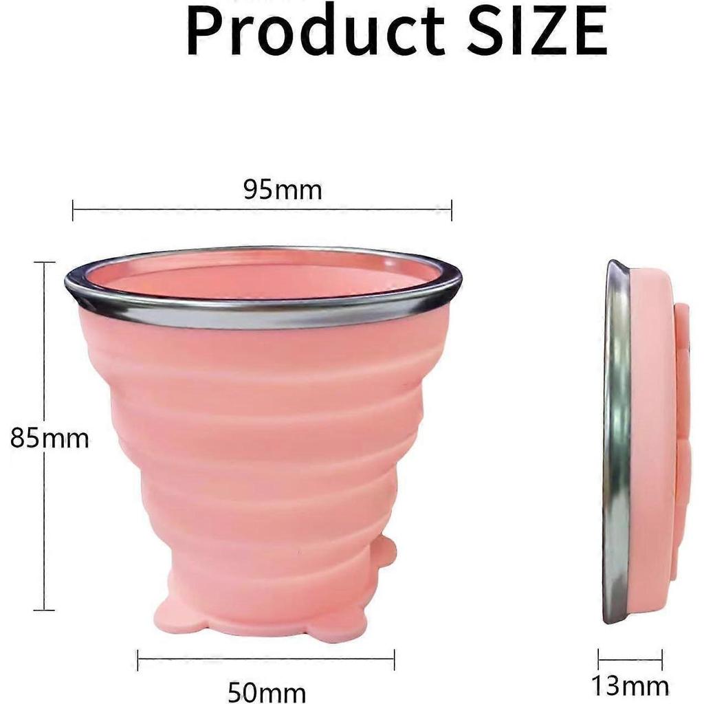 2025 Latest Model 2 Pcs Collapsible Cups, Silicone Collapsible TravelCup
