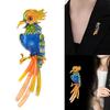 Fashionable Sophisticated Parrot Brooch Versatile Jewelry Accessory Portable for Apparel and Headwear Daily Use Items