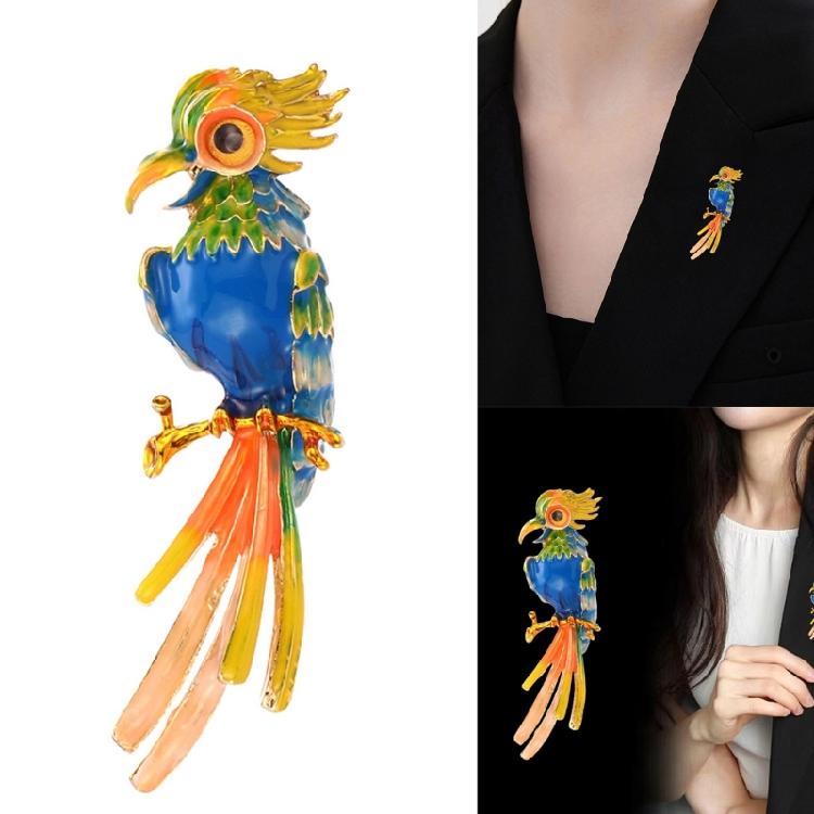 Fashionable Sophisticated Parrot Brooch Versatile Jewelry Accessory Portable for Apparel and Headwear Daily Use Items