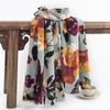 Winter Women'S Butterfly Print Imitation Cashmere Warm And Fashionable Shawl, Versatile For Commuting, Cold Resistant And Neck Protective Scarf