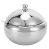 Seasoning Box 304 Stainless Steel Sugar Salt Bowl Container Household Supplies with Lid SpoonL