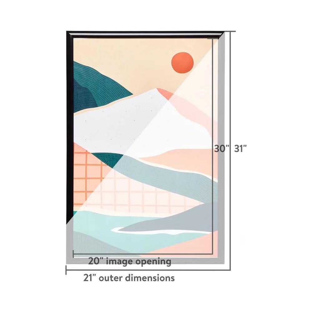 20x30 Black Poster Frame Plastic Lightweight Wall Display Frames Art Prints Photos Vertical Horizontal Hanging Home Office