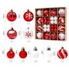 44-Piece Christmas Tree Decoration Set: 6cm Colorful PVC Hanging Balls