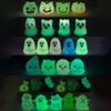 10-12 светящихся фигурок призраков-тыкв на Хэллоуин, миниатюрные фигурки призраков из смолы, статуэтки для рабочего стола, подарки для вечеринки.