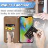 For iPhone 16 Leather Case with Card Holder Magnetic Absorption Phone Cover - Brown