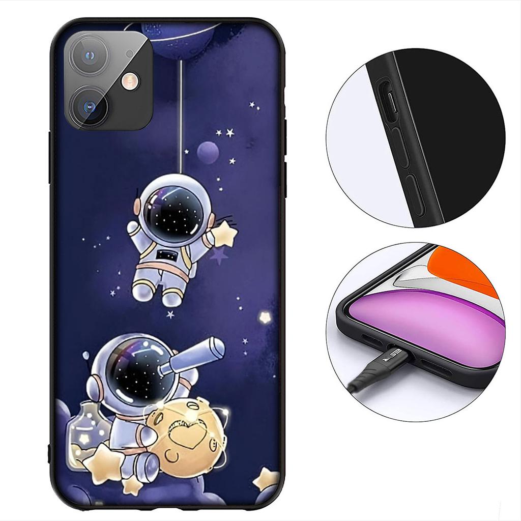 Galaxy Moon Sky Astronaut Stars Phone Case for Motorola Moto Edge 50 30 Fusion 40 NEO Ultra Pro G22 G23 G20 G35 G84 G13 G53