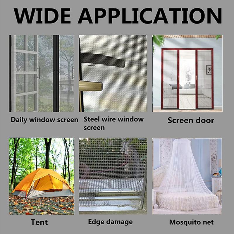 Лента для ремонта москитной сетки на окна шириной 5/10 см, самоклеящаяся заплатка для ремонта оконного экрана, лента для заделывания сломанных отверстий от насекомых