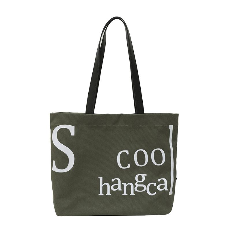 Женская большая вместительная холщовая сумка на плечо, студенческая большая сумка