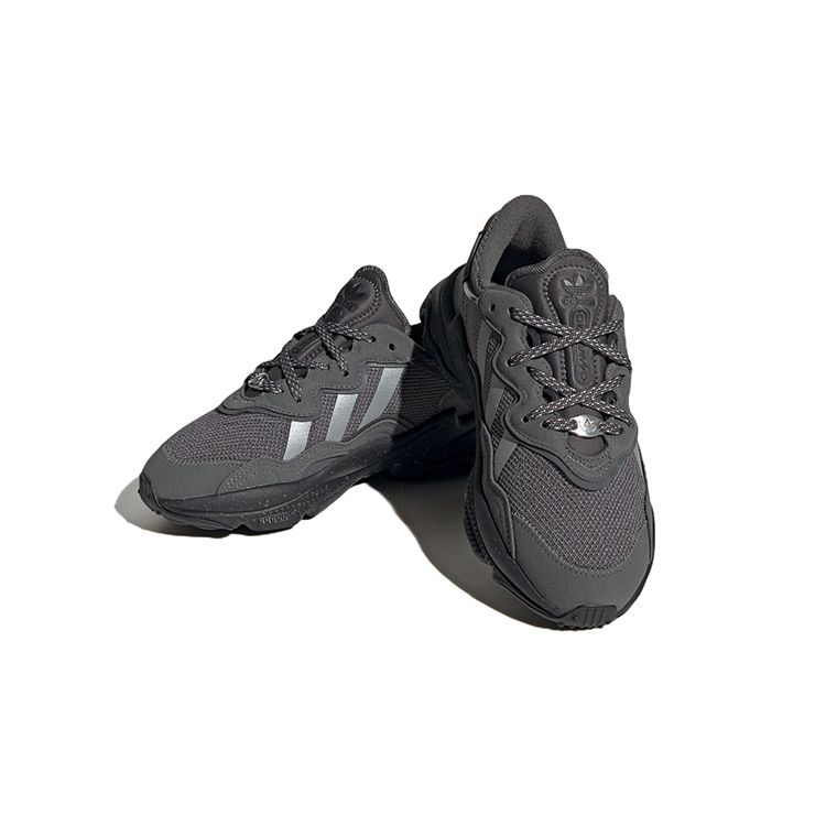 Adidas Оригинальные повседневные туфли Ozweego J для больших детей, детские кроссовки серые ID6788
