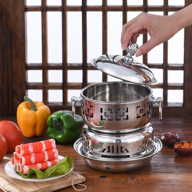 Drian Stainless Steel Personal Hot Pot with Alcohol Stove