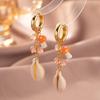 Chic Gold-plated Shell Mushroom Earrings For Women Elegant Street Style 2023