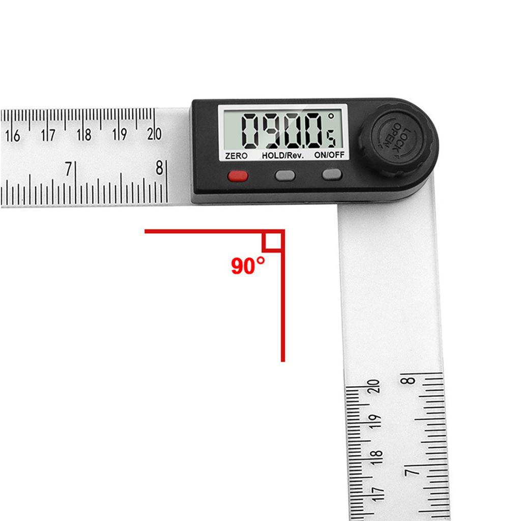 Digital Display Angle Ruler, 2 In 1 Angle Finder Ruler, Digital Angle Measuring Tool, High Accuracy Multi-Angle Protractor Ruler (7.87 Inch)