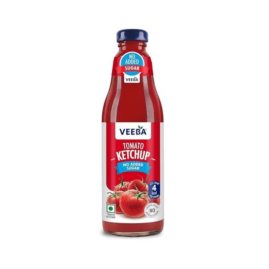 Veeba Tomato Ketchup No Added Sugar (460gram) | Contains Non-Caloric Sweetener I No Artificial Flavours | No Synthetic Colours