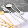 30/36Pcs Matte Gold Dinnerware Set Stainless Steel Knife Fork Spoon Dinner Cutlery Set Western Tableware Set Dessert Spoon