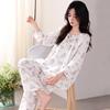 Пижама женская из чистого хлопка с длинным рукавом, женская хлопковая тонкая, осенне-зимняя, среднего и большого размера, домашняя одежда