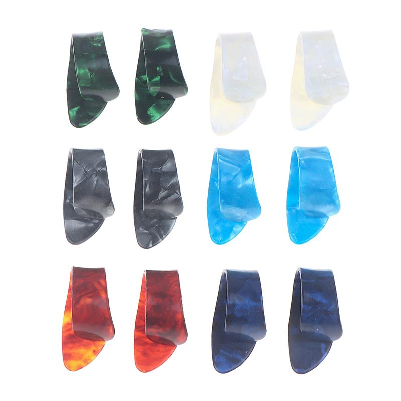 12Pcs Guitar Finger Picks Thumb/Index Sizes Fingerstyle Protector Anti-Slip Design Bass Acoustic/Electric Guitar
