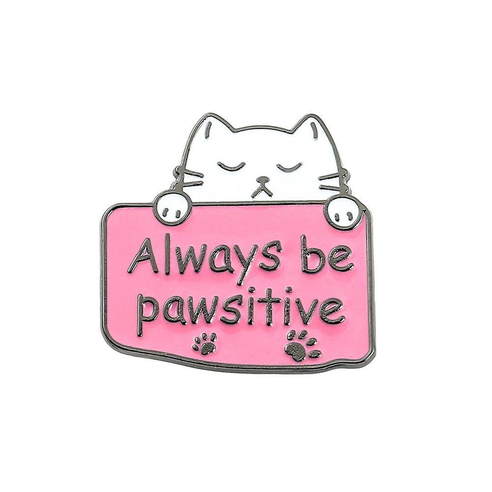Забавный мультяшный кот на лацкане, симпатичная брошь с черными белыми котами, металлический эмалированный значок, лучшие друзья