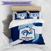 France Football Printed Bedding 3 Piece Set Cozy Breathable Bed Cover Set as Housewarming Holiday Gift