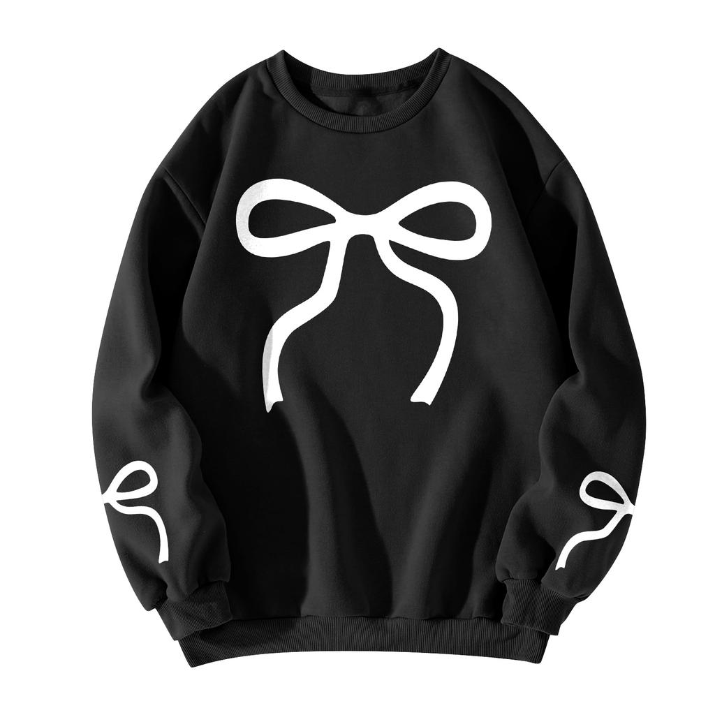 Women Tops Women's Long Sleeve Sweatshirt Casual Crewneck Loose Fit Pollover Fleece Tops