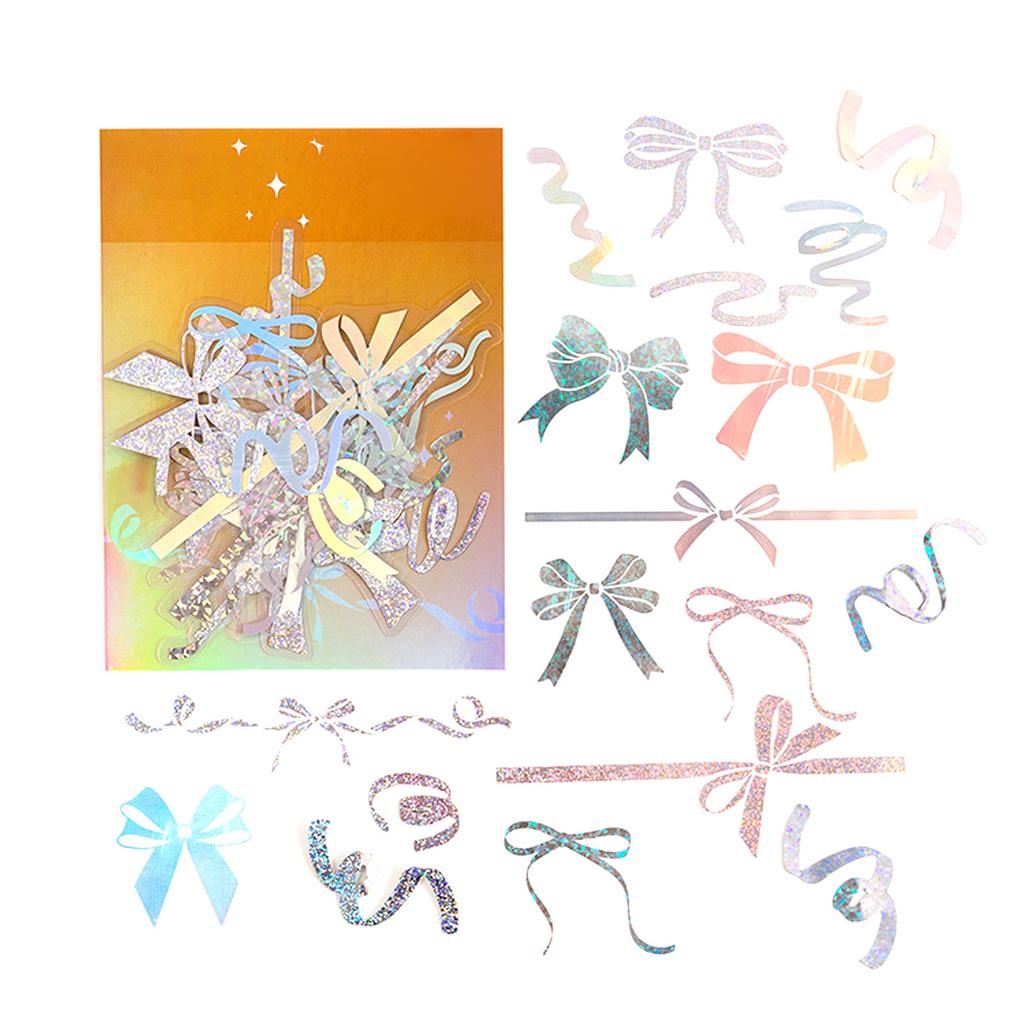 45 шт. Наклейки-бантики для скрапбукинга, симпатичные, с сильной адгезией, наклейки для планировщика из ПЭТ, наклейка для фотодневника