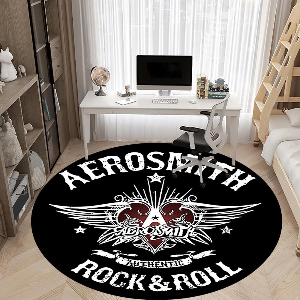 1 шт. Коврик-ковер AEROSMITH ROCK AND ROLL для офиса, нескользящий, машинная стирка, для офиса, комнаты, праздничный декор на Рождество, день рождения, полиэстер