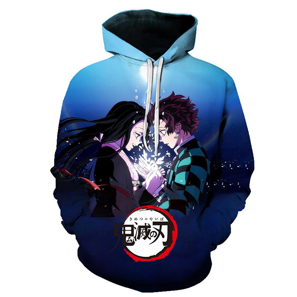 Аниме Demon Slayer Series 3D Printed Man's Spring New Style Hooded Long Sleeve Hoodie Fashion Casual Cotton Pullover Clothing