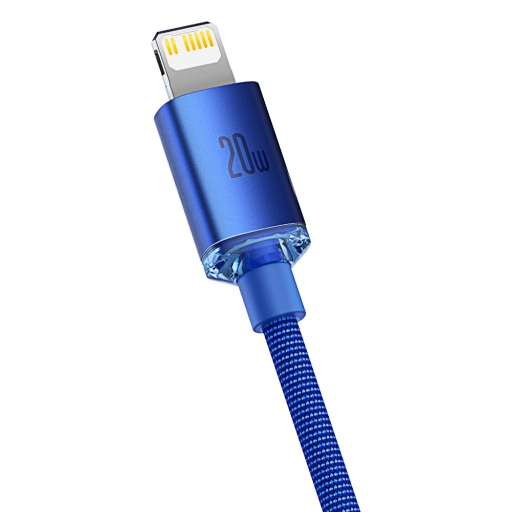 Baseus Crystal Shine Series Cable Usb Cable For Fast Charging And Data Transfer Usb Type C - Lightning 20W 1.2M Blue (Cajy000203)