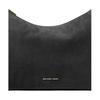 MICHAEL KORS Nolita Gold Metal Logo Sign Nubuck Leather Shoulder Bag Medium Women's Black