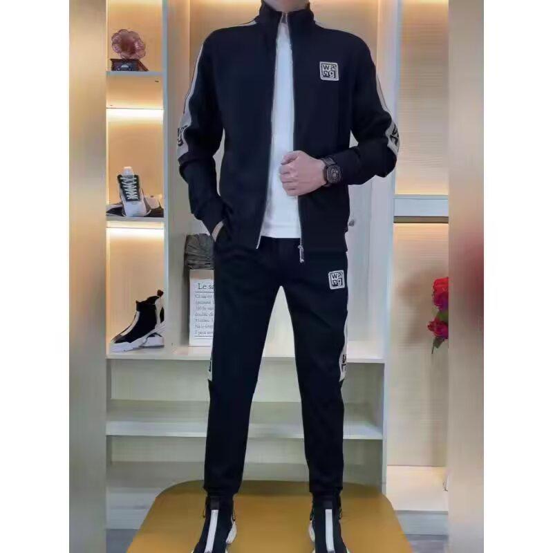 Мужской комплект куртка с воротником-стойкой и джоггеры в корейском стиле, осень 2025