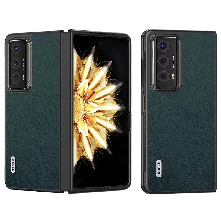 Чехол для телефона для ПК Honor Magic V2 5G из натуральной коровьей кожи с покрытием, чехол для телефона с текстурой личи