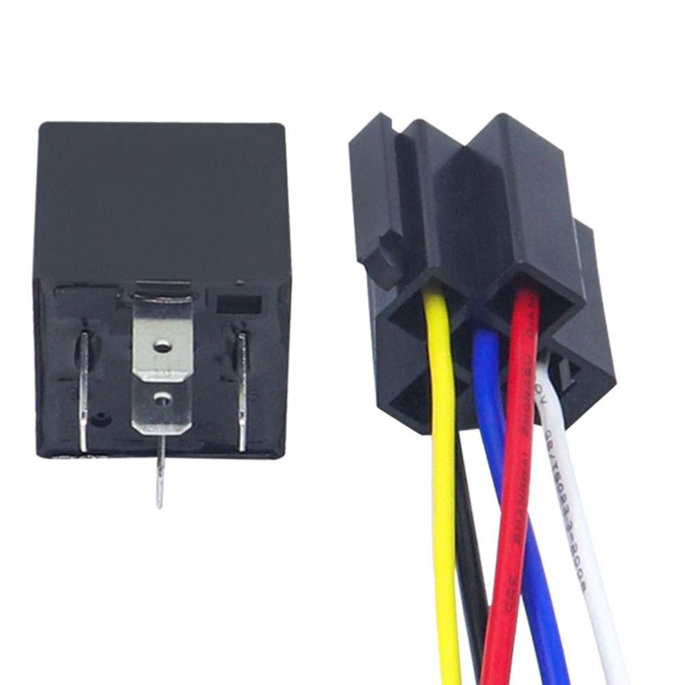 With Harness Relay Socket Power Switch 4Pin 5Pin 4P 5P Car Relay Automotive Relay 12V 24V 40A