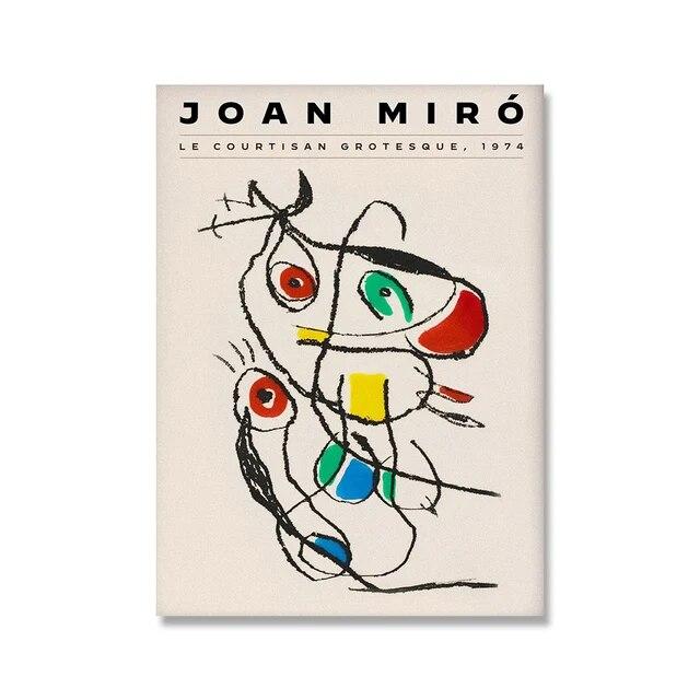 Joan Miro Винтажная абстрактная выставка настенная живопись на холсте скандинавские постеры и принты настенные панно для гостиной домашний декор без рамки