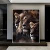 Modern Lion King And Queen Canvas Painting Wall Art Black And White Art African Wild Animal Big Cat Poster Prints Home Decor No Frame