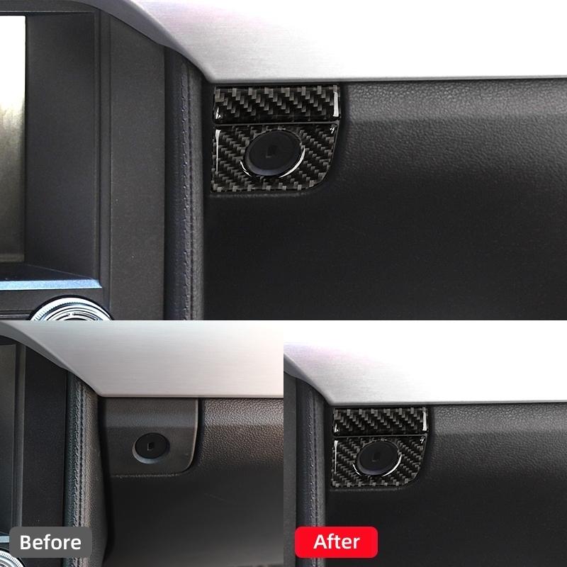 Для Ford Mustang GT 2015-2021 автомобильные аксессуары из углеродного волокна салон автомобиля второй пилот ящик для хранения переключатель панель крышка отделка наклейки
