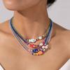 Jewelry Fish Pendant Necklace Bohemia Beads Chain Choker Trendy Mini Fish Necklace  Summer