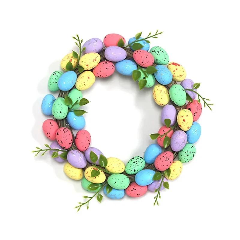 Latests Models Easter Garland Creative Easter Egg Element Wreath Window Door Garden Gate Decorative Hanging Holiday Party