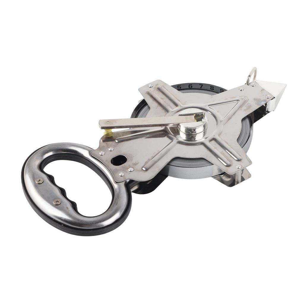 Стальная рулетка 50м 164фт Эргономичная ручка Портативная из нержавеющей стали Измерительная лента для стройплощадки